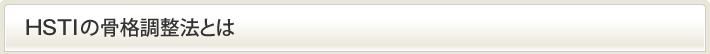 HSTIの骨格調整法とは